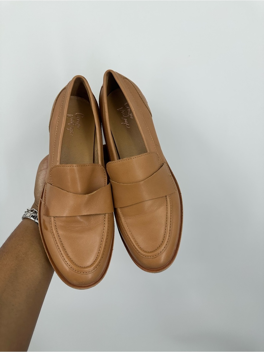 Crown Vintage Brown Loafers Shoes Woman's Size 7.5 Preppy Academia - Picture 2 of 11